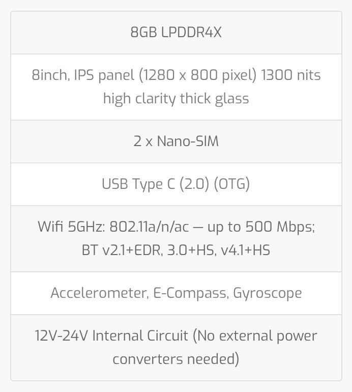 NEW DMD-T880X Navigation Device (8") - with Heavy Duty Off Road Holder