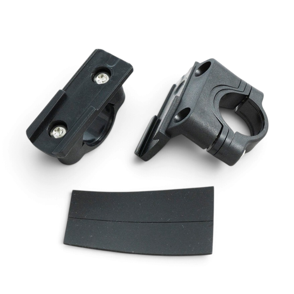 Moto Explorer Remotek One quick lock bracket set including direct and side mounts with spacers and hardware.