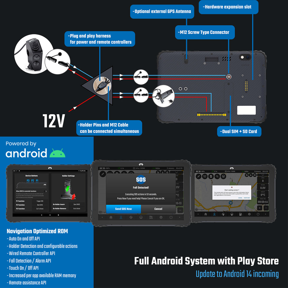 NEW DMD-T880X Navigation Device (8") - with Heavy Duty Off Road Holder