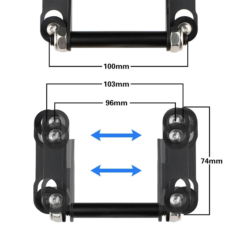 BMW R1200GS R1250GS R1300GS RideTrak Handlebar Clamp 12mm Nav Bar Mount