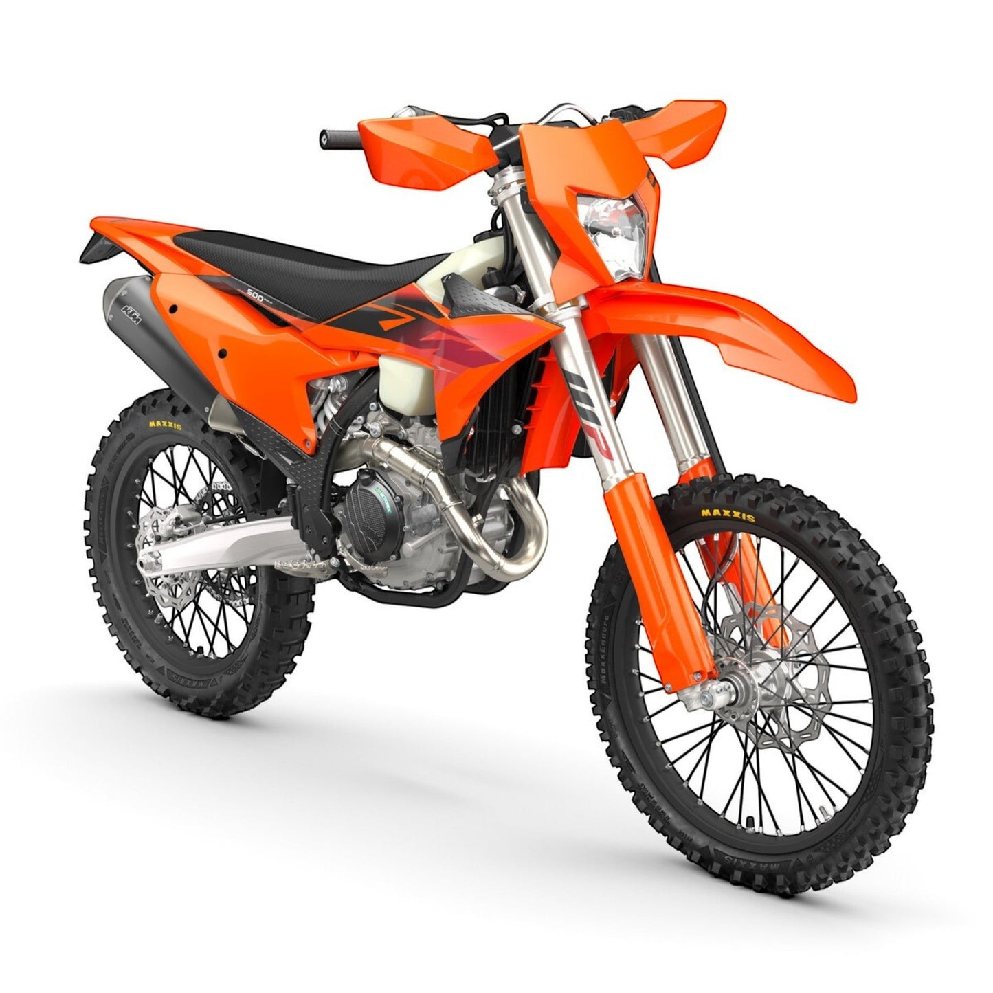 Moto Explorer orange KTM dual-sport motorcycle for plug and play wiring harness installation