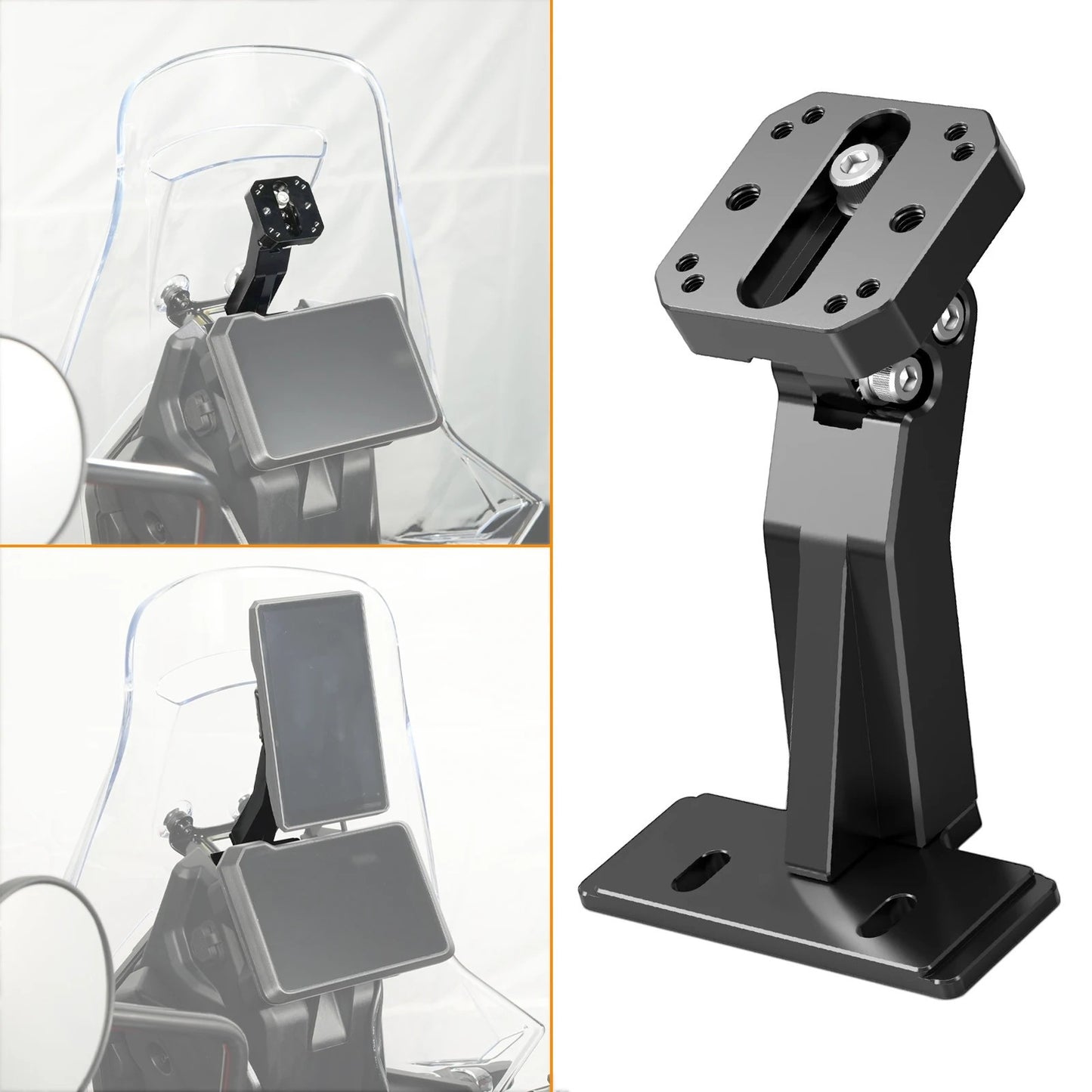 Moto Explorer RideTrak AMPS Navigation Mount for KTM 390 Adventure R 2025+, adjustable billet aluminum