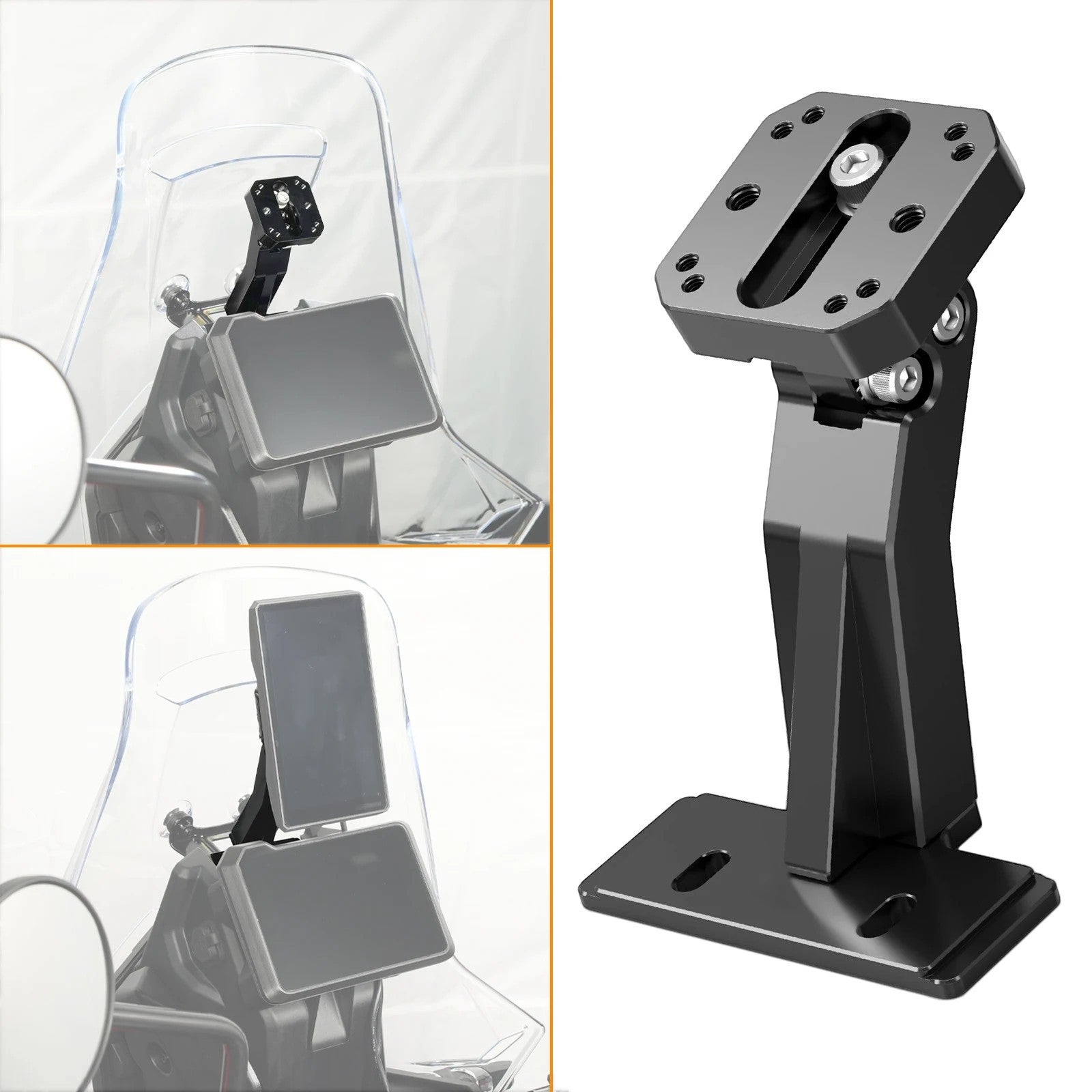 Moto Explorer RideTrak AMPS Navigation Mount for KTM 390 Adventure R 2025+, adjustable billet aluminum