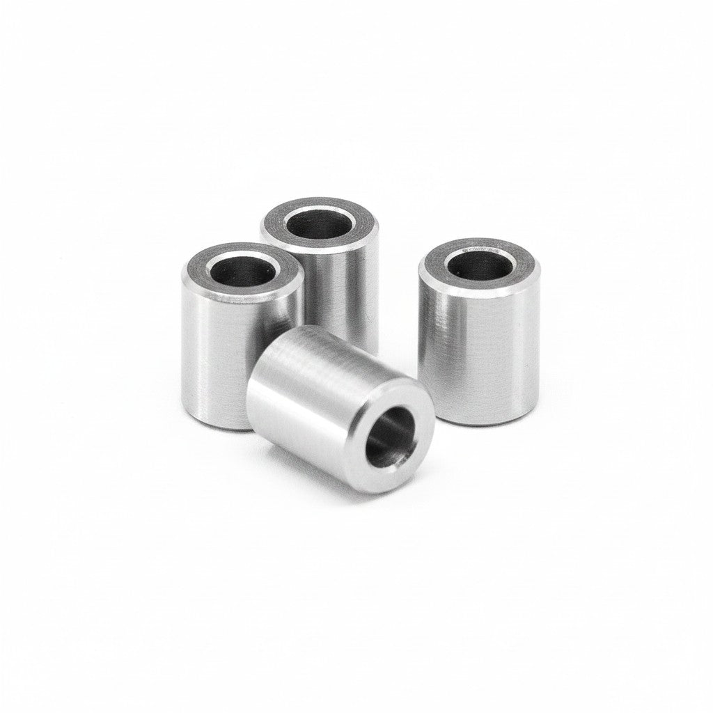 Moto Explorer set of four silver 10mm aluminum riser spacers for navigation device mounting