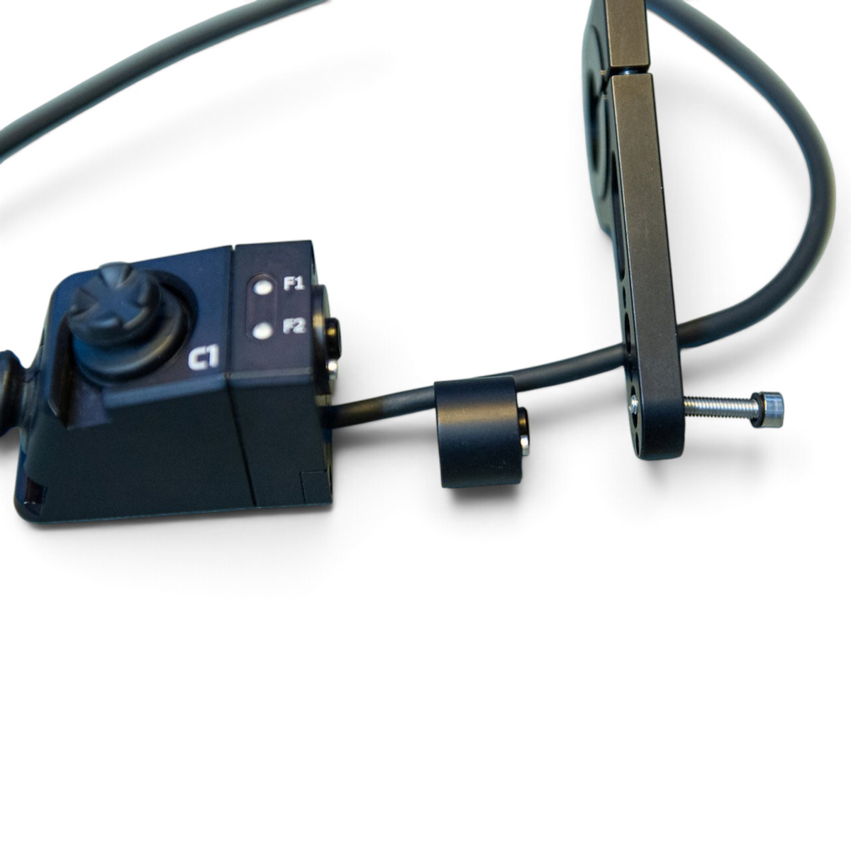 Moto Explorer SilverFox C Series extension collar for motorcycle controller mounting with black metal hardware