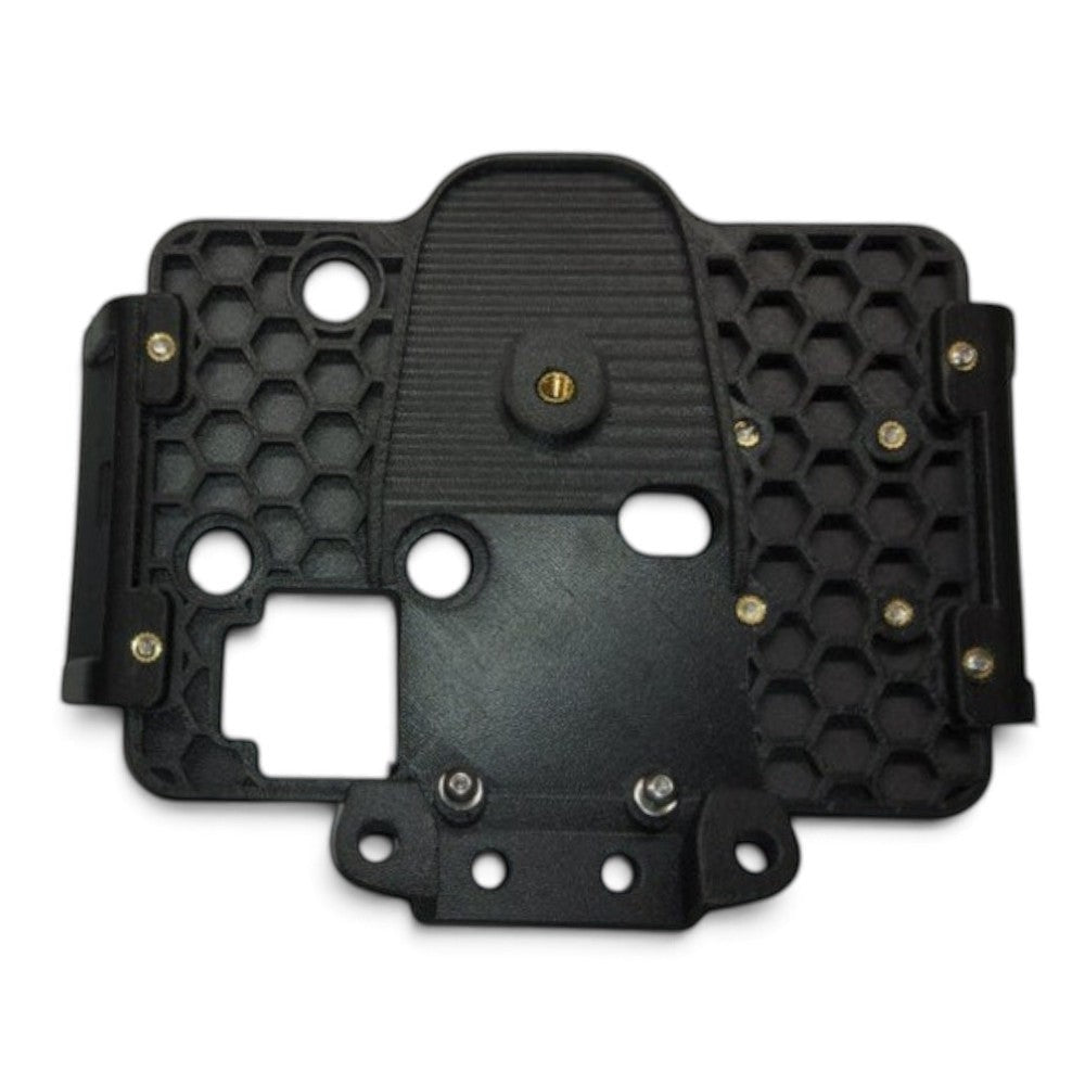 Moto Explorer Garmin side by side dash mounting plate for Yamaha Tenere 700, made of black carbon fibre nylon composite.